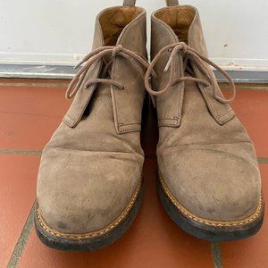 Clarks Suede Tan Ankle Lace Up Boots Size 9.5